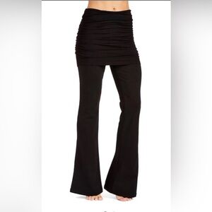 Black Flare Boot Cut/bell bottom skirt over pants